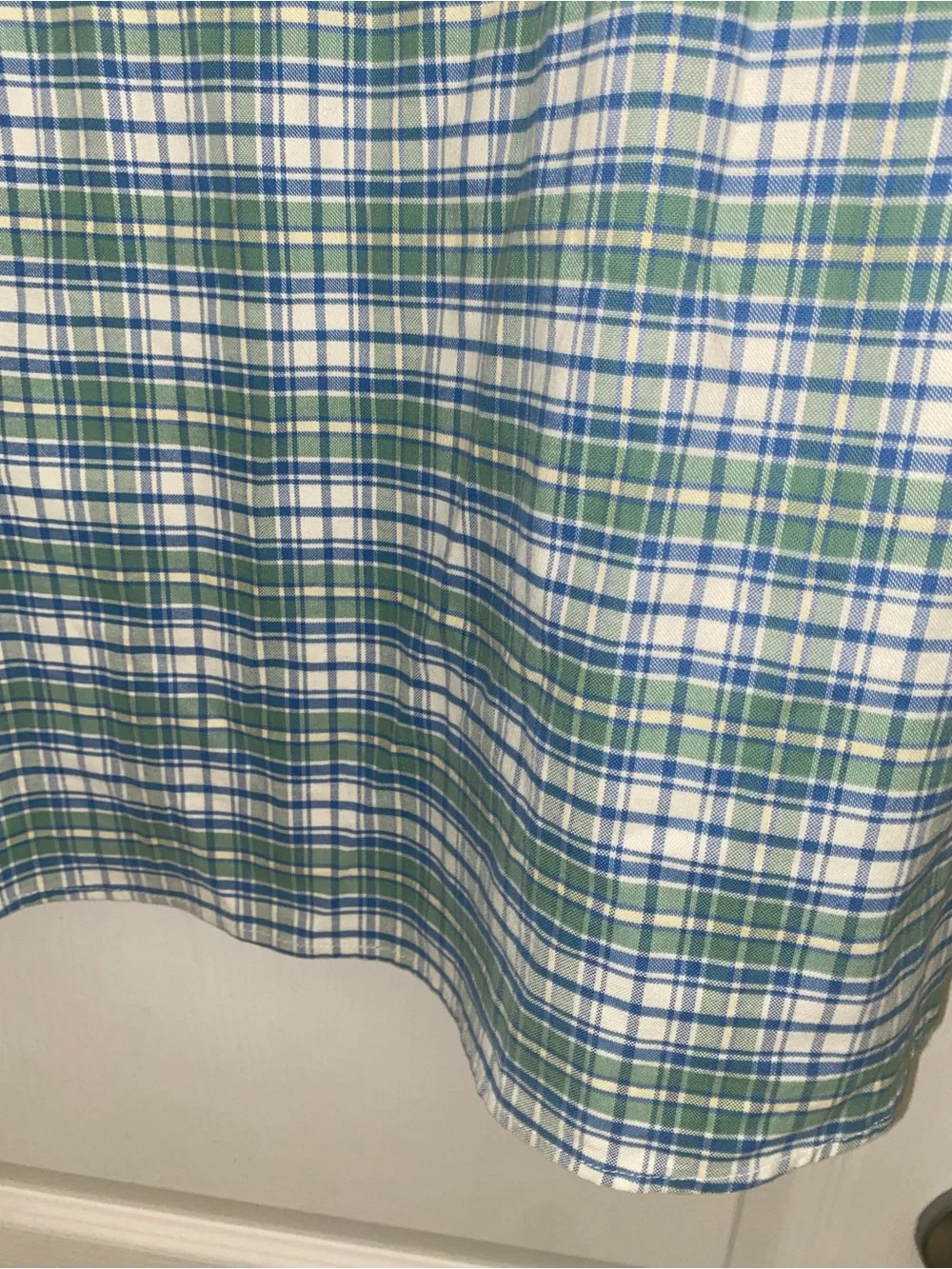 L.L. Bean Men’s Blue Green Plaid Slightly Fitted Button-Down New Shirt L/Tall